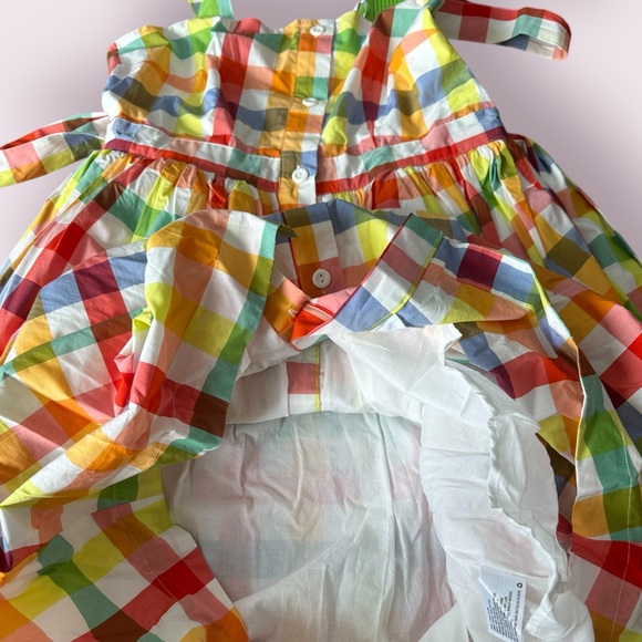 NWT Christopher John Rogers Target Bright Plaid Wide Strap Tie Waist Dress Sz 10 - Picture 8 of 14